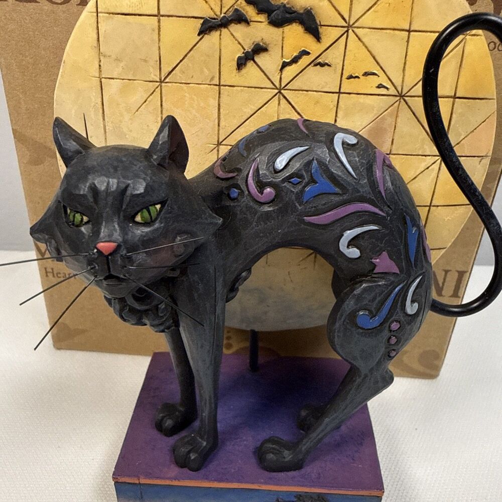Jim Shore Bad Luck Black Cat Full Moon Halloween Figure 4011059 Heartwood Creek - Picture 2 of 8